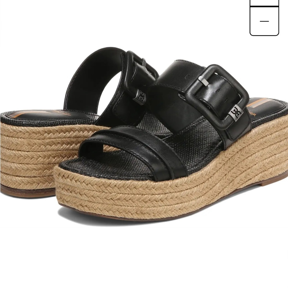 Sam Edelman Carson Black Leather Sandal